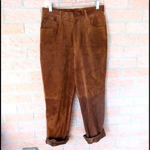 Vintage Baggy Ralph Lauren Suede Pants